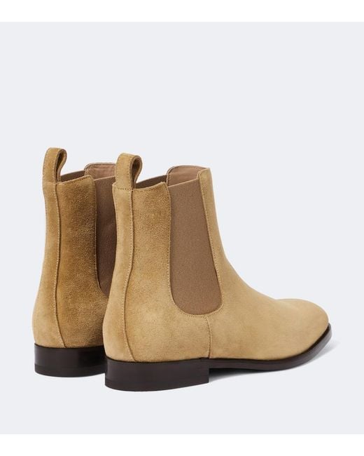Manolo Blahnik Natural Delsa Suede Chelsea Boots for men