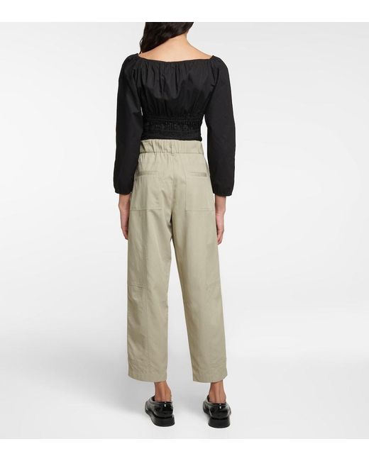Proenza Schouler Natural Label High-Rise Tapered Pants