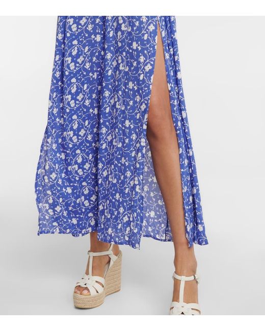 Poupette Purple Nava Floral Maxi Dress