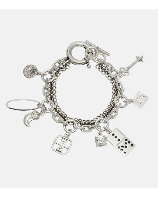 Pulsera De Cadena Adornada Isabel Marant de color White