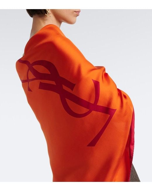 Sciarpa Cassandre di Saint Laurent in Orange