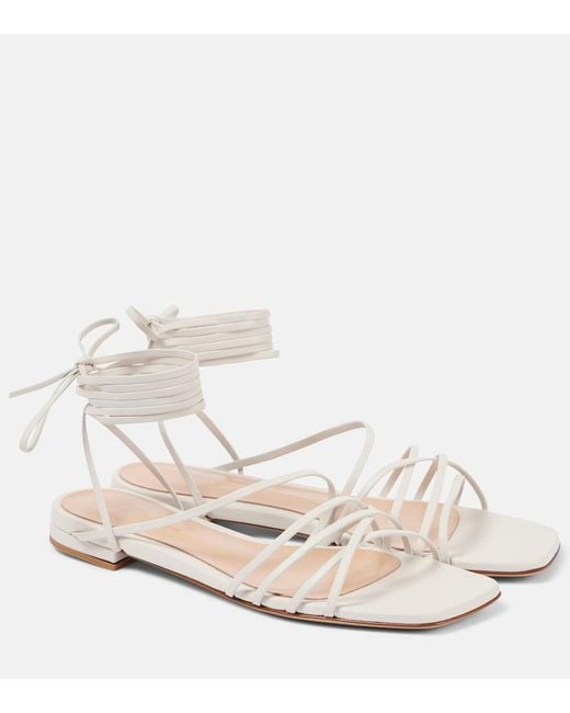 Gianvito Rossi White Leather Sandals