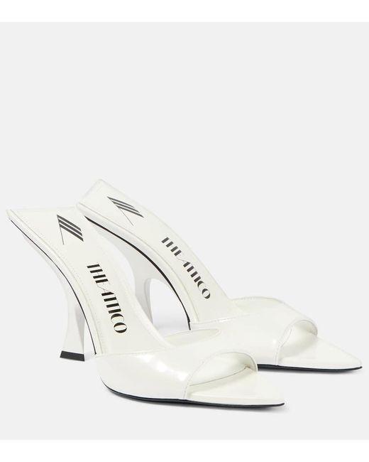 The Attico White Ester 95 Pu Mules