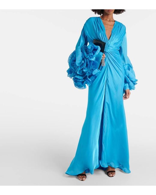 Costarellos Blue Robe Dulcie aus Georgette