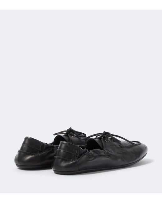 Prada Black Shuffle Leather Loafers for men
