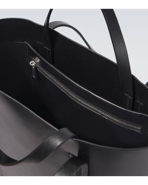 Rick Owens Black Medium Leather Tote Bag for men