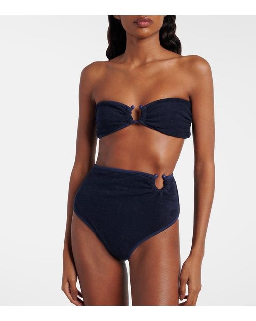 Top De Bikini Bandeau Seawaters Johanna Ortiz de color Blue
