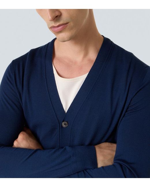 Tom Ford Blue Wool Cardigan for men