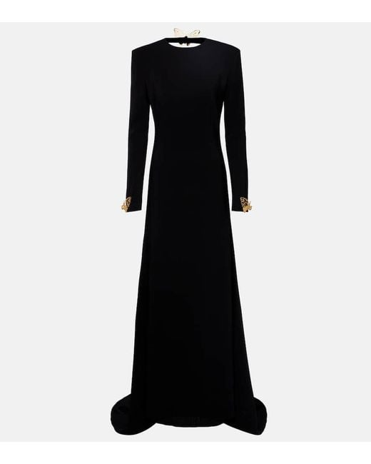 Abito Lungo Con Schiena Scoperta di Oscar de la Renta in Black
