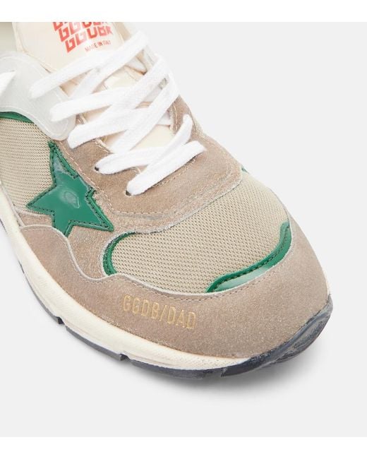 Golden Goose Deluxe Brand Natural Dad Star Leather-Trimmed Sneakers