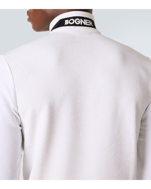 Bogner White Joscha Jacquard Ski Top for men