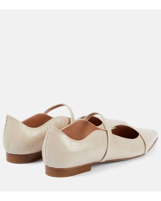 Malone Souliers Brown Maureen Leather Ballet Flats