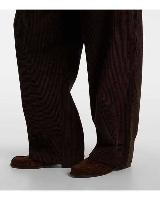 Frankie Shop Black Norstrand Cotton Corduroy Straight Pants