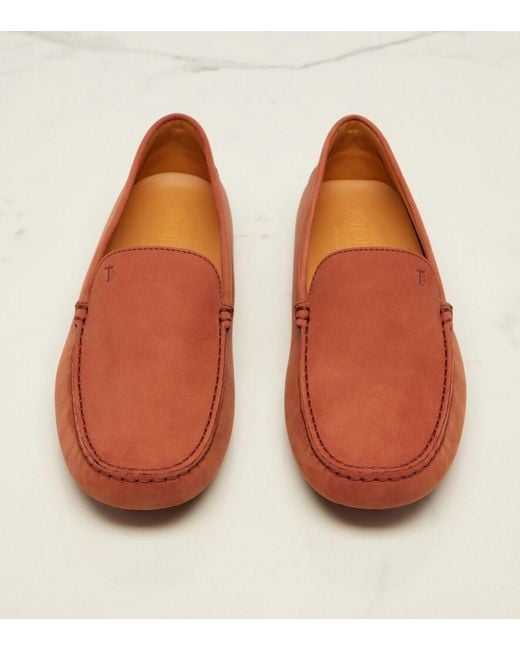 Tod's Brown Gommino Suede Driving Shoes