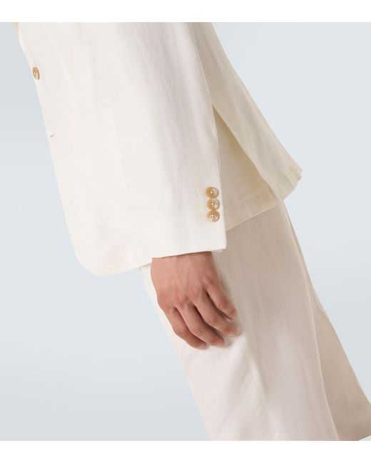 Pantalones Rectos Affonso De Lino Frescobol Carioca de hombre de color White