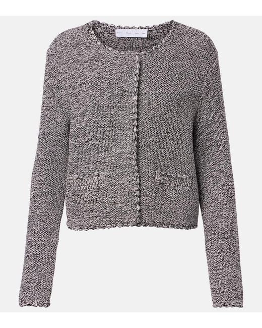 Proenza Schouler Gray Nidia Macrame Cotton Jacket