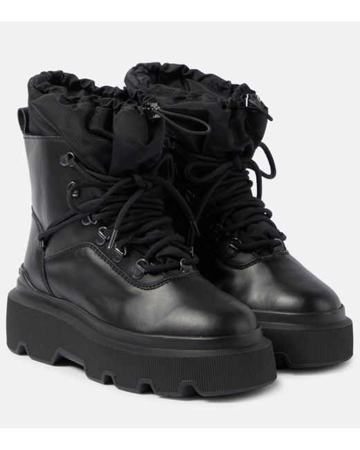 Inuikii Black Endurance Leather Ankle Boots