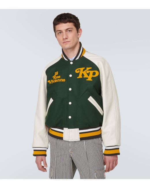 KENZO Green X Verdy Wool-blend Varsity Jacket for men