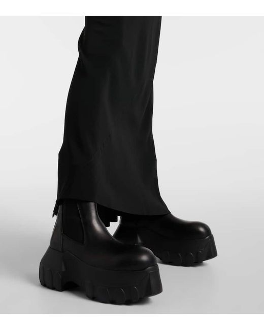 Rick Owens Black "Beatle Mega Tractor" Ankle Boots