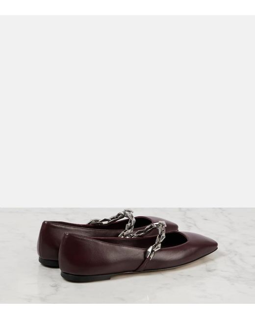 Ballerines Diamond Tilda En Cuir Jimmy Choo en coloris Brown