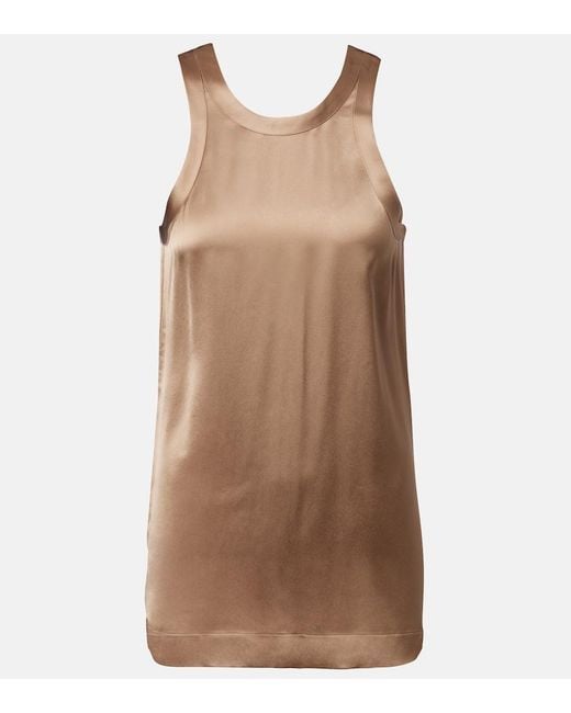 Totême Brown Satin Top