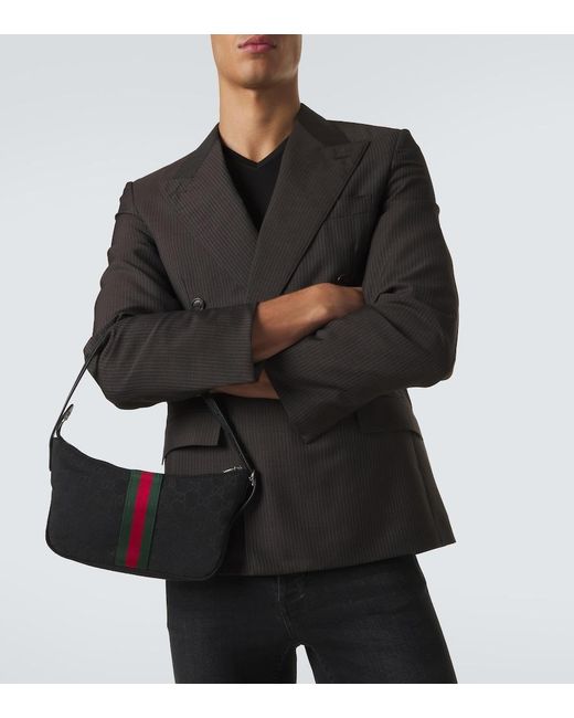 Gucci White Lunetta Gg Canvas Small Crossbody Bag for men