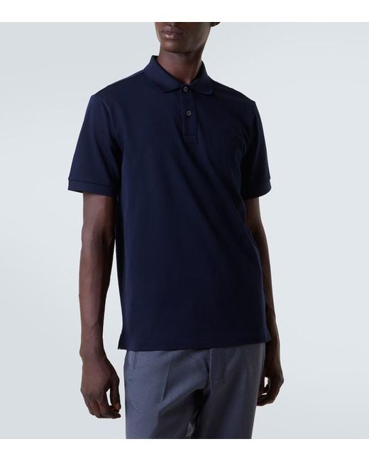 Polo De Algodon Prada de hombre de color Blue