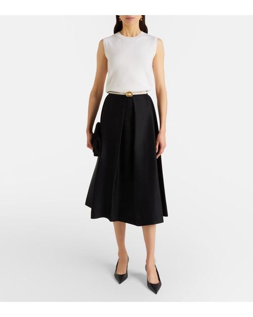 Oscar de la Renta White Virgin Wool Sweater Vest