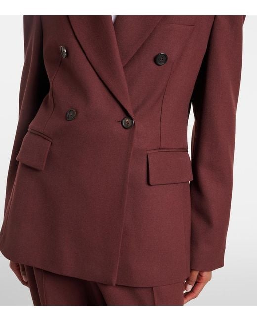 Brunello Cucinelli Purple Virgin Wool Blazer