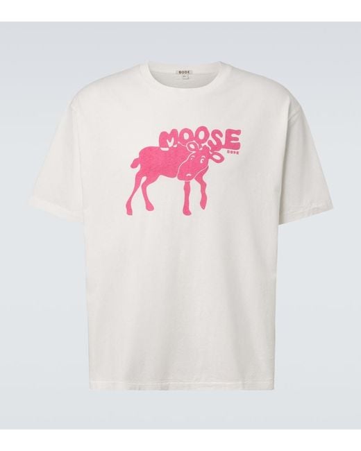 Bode Pink Printed Cotton Jersey T-Shirt for men