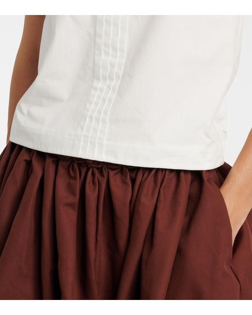 ShuShu/Tong White Ruffled Cotton Top