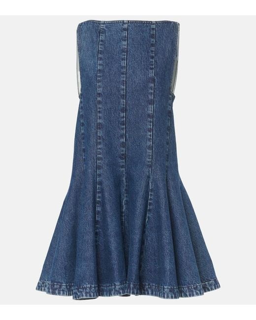Khaite Blue Mags Denim Minidress