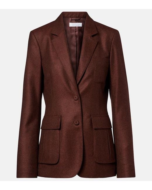 Gabriela Hearst Brown Louisa Wool-Blend Blazer
