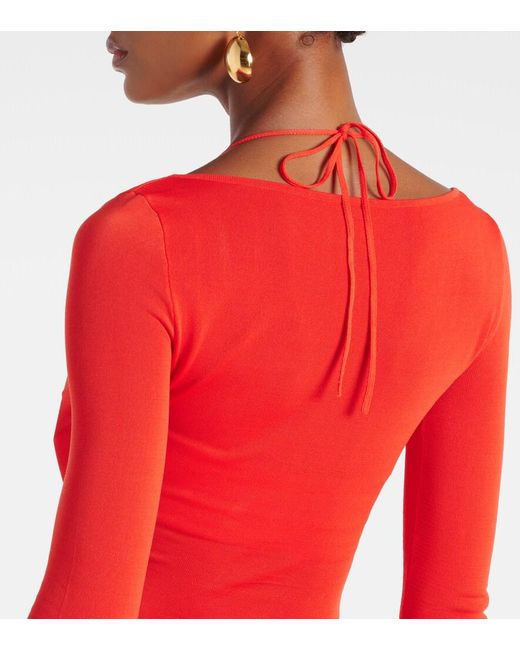 Sir Red Valejo Halter Knit Maxi Dress
