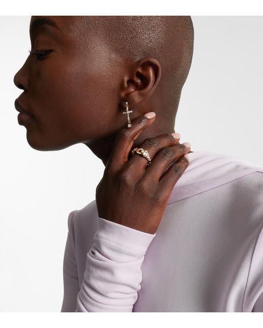 SHAY White 18Kt Drop Earrings With Diamonds