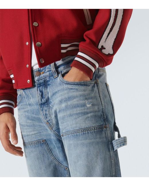 Amiri Mid-Rise Straight Jeans in Blue für Herren