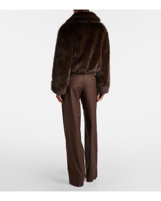 Frankie Shop Black Hope Faux Fur Jacket