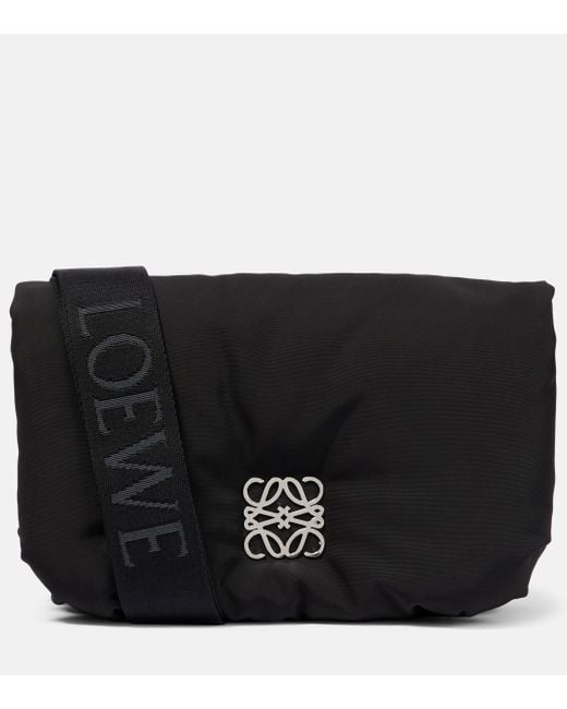 Loewe Black Mini Puffer Goya Bag In Nylon