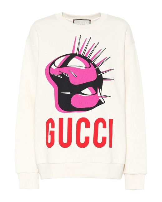 Gucci White Manifesto Oversized Sweatshirt