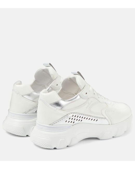 Sneakers Hyperactive in pelle di Hogan in White