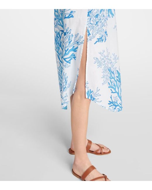Poupette Blue Hemdblusenkleid Cathy Aus Baumwolle