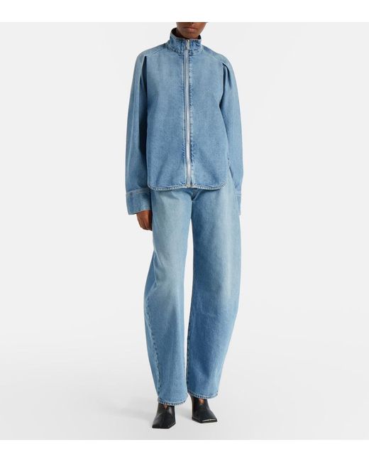 Alaïa Blue Denim Blouson Jacket