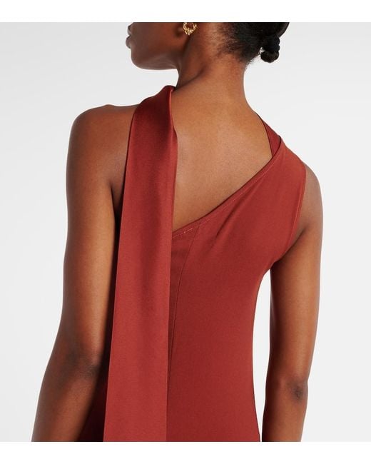 Robe Longue Caroline En Crepe ‎Taller Marmo en coloris Red