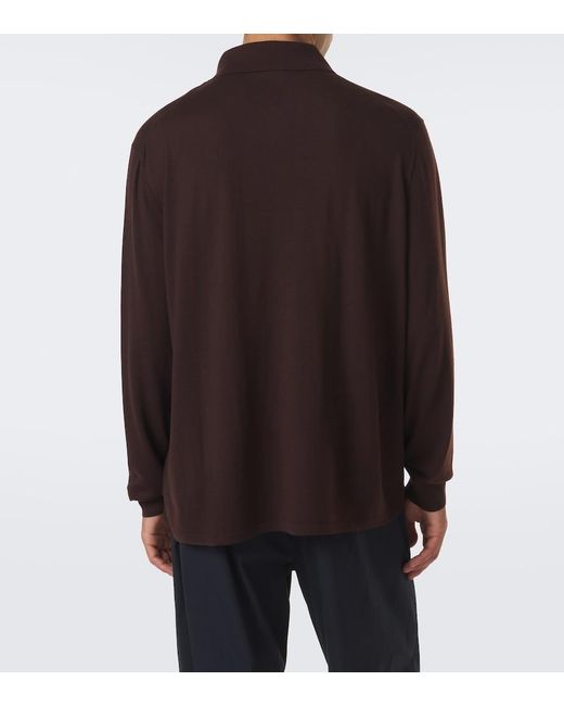 The Row Brown Menville Wool Polo Sweater for men