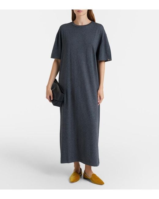 Extreme Cashmere Black N°321 Kris Cotton And Cashmere Maxi Dress