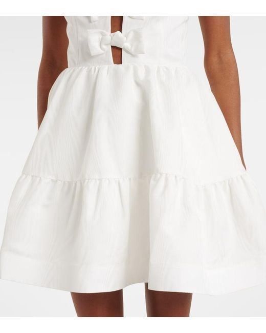 Rebecca Vallance White Bridal Harriet Bow-Detail Minidress