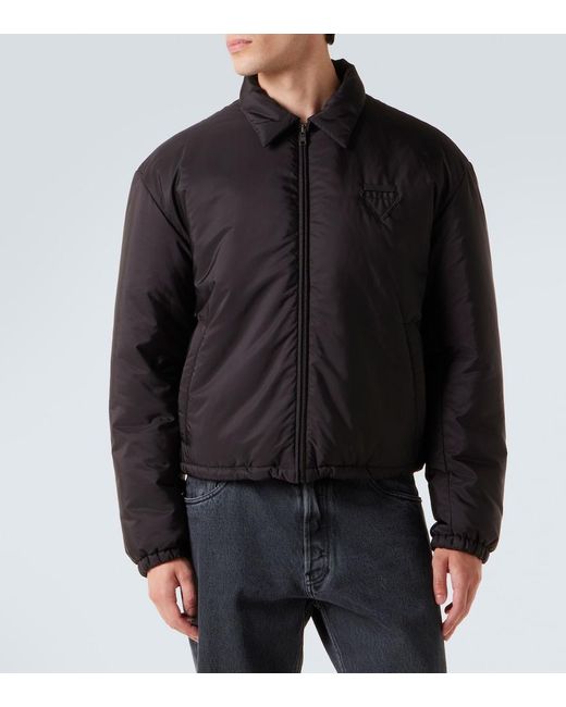 Prada Blue Re-Nylon Padded Jacket for men
