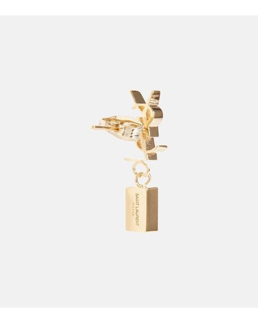 Saint Laurent Metallic Cassandre Embellished Single Earring