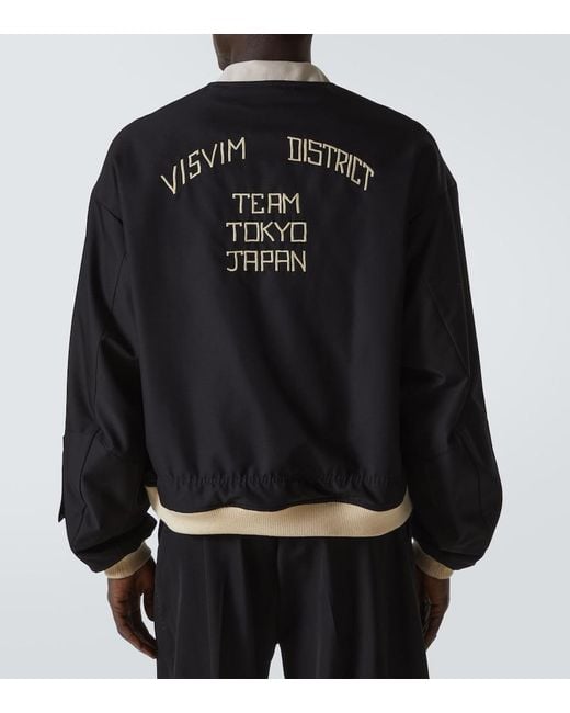 Visvim Black Souvenir Reversible Bomber Jacket for men