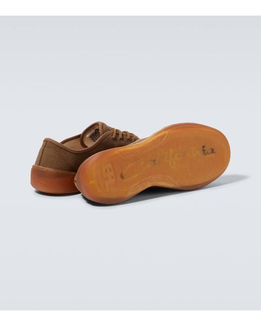 ERL Brown Canvas Low-Top Sneakers for men